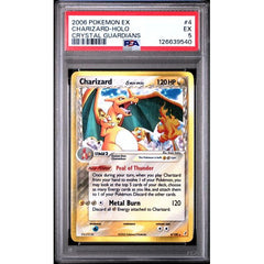 Pokémon TCG: Charizard Holo #4 PSA 5 - Crystal Guardians