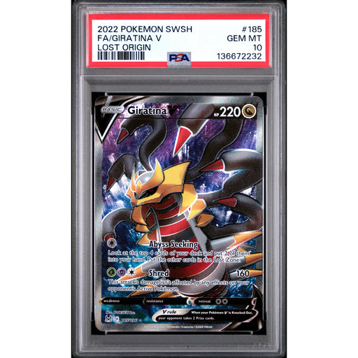 Pokémon TCG: Giratina V #185 PSA 10 - Lost Origin