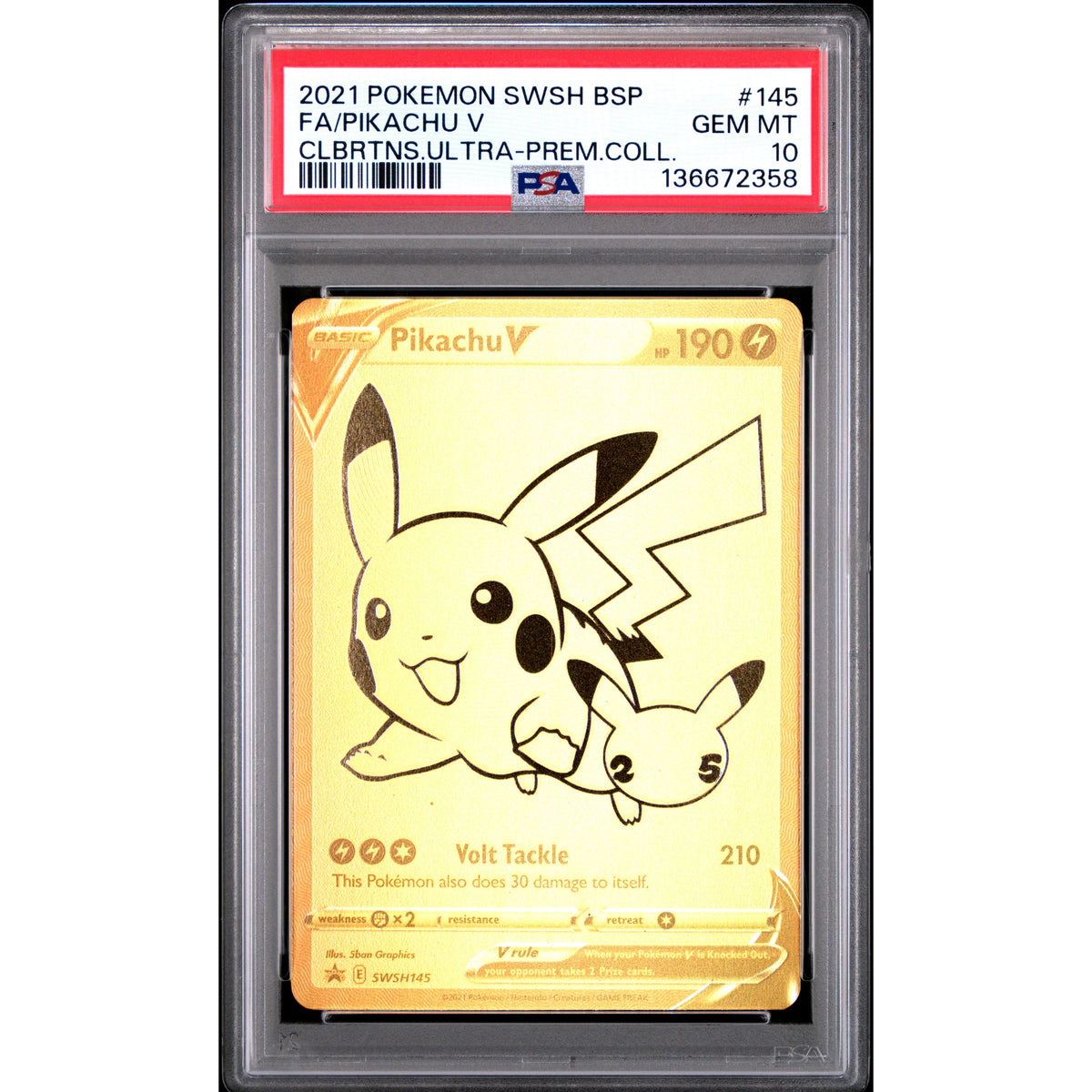 Pokémon TCG: Pikachu V #145 PSA 10-136672358