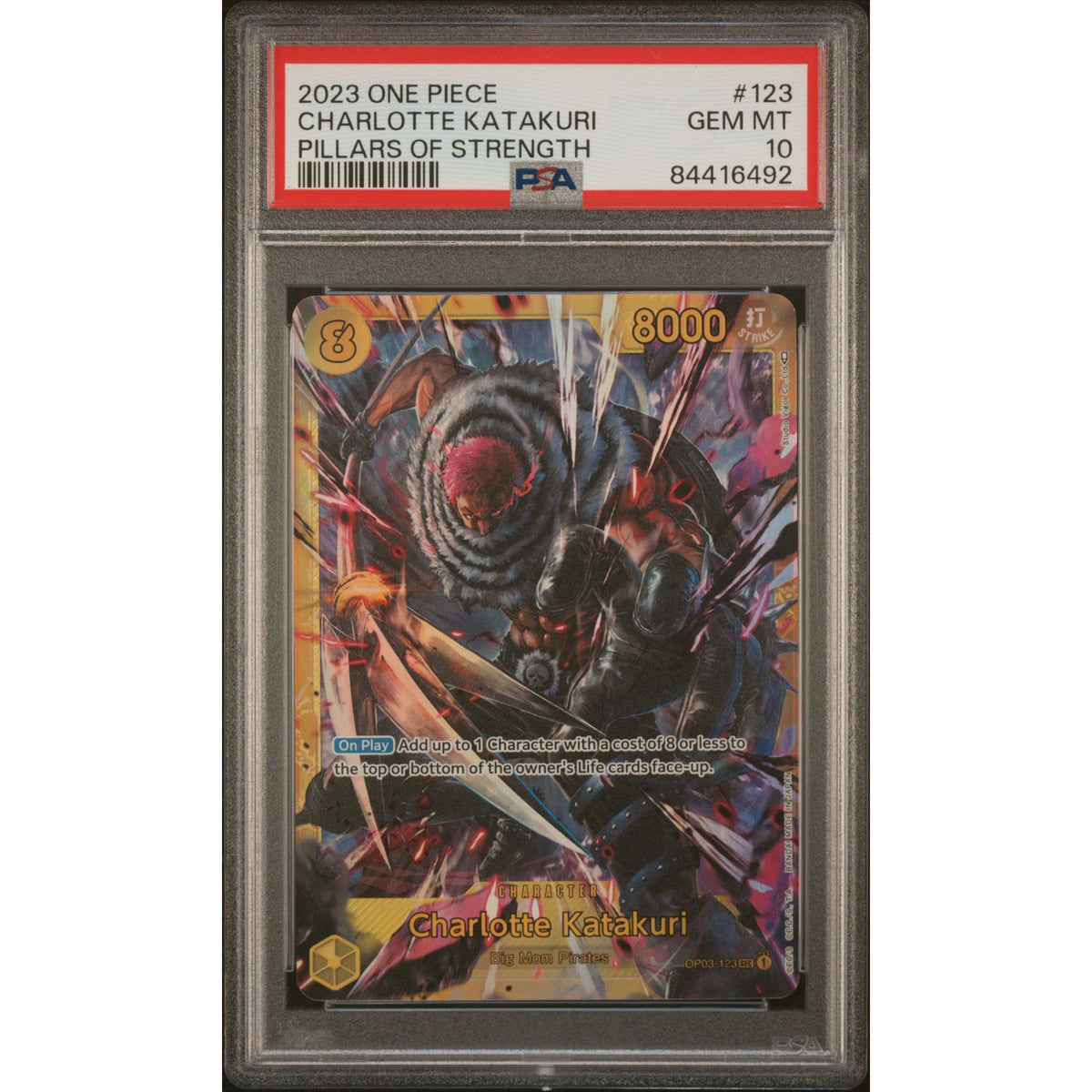 One Piece TCG: Charlotte Katakuri #123 PSA 10-84416492