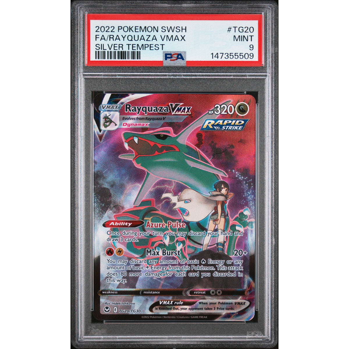 Pokémon TCG: Rayquaza Vmax #TG20 PSA 9-147355509
