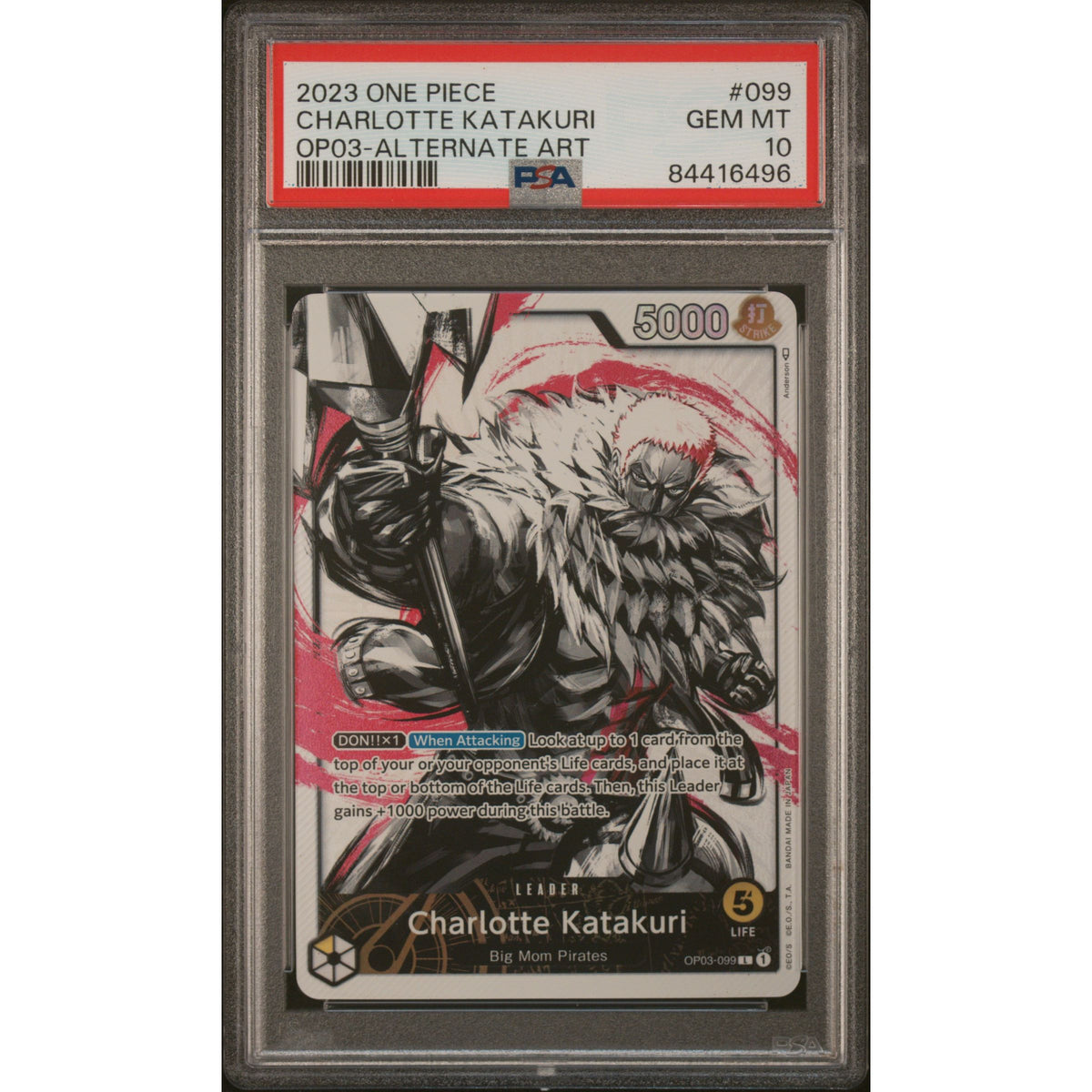 One Piece TCG: Charlotte Katakuri #099 PSA 10-84416496