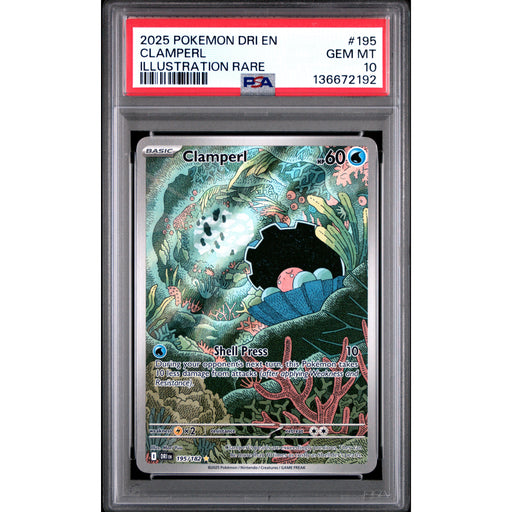 Pokémon TCG: Clamperl #195 PSA 10 - Destined Rivals