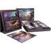 A set of four Magic: The Gathering – Lord of the Rings: Tales of Middle-earth Scene Boxes by Wizards of the Coast, each featuring stunning fantasy artwork, collectible cards, a rules insert, a foldable guide, and an illustrated playmat inspired by iconic scenes from Middle-earth.