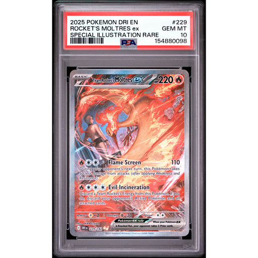Pokémon TCG: Rocket's Moltres Ex #229 PSA 10-154880098