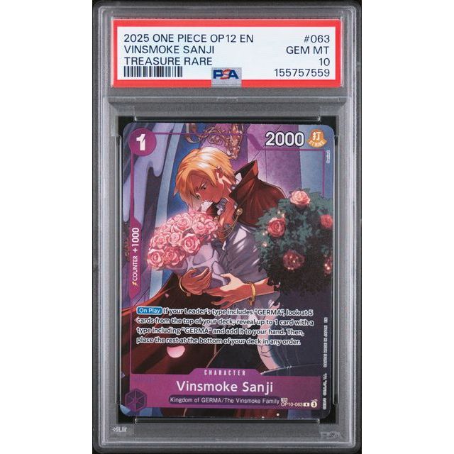 One Piece TCG: Vinsmoke Sanji #063 PSA 10-155757559