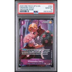 One Piece TCG: Vinsmoke Sanji #063 PSA 10