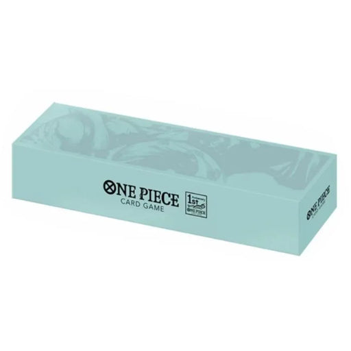 Light blue One Piece Card Game: Japanese 1st Anniversary Set - English Edition (uden folie) storage box.