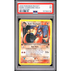 Pokémon TCG: Dark Charizard 1st Edition Holo #4 PSA 1 - Team Rocket