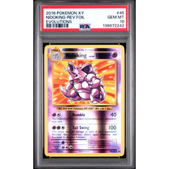 Pokémon TCG: Nidoking #45 PSA 10 Reverse Holo - Evolutions