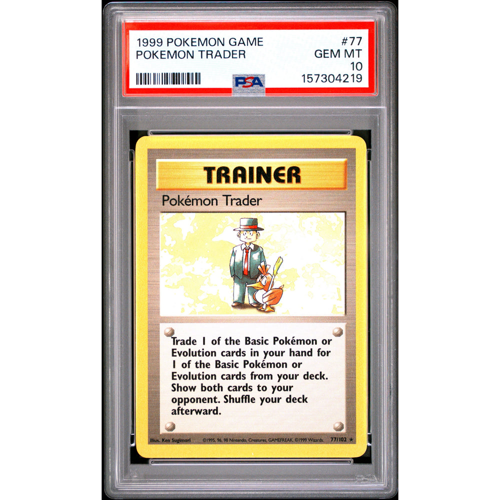 Pokémon TCG: Pokemon Trader #77 PSA 10 - Base