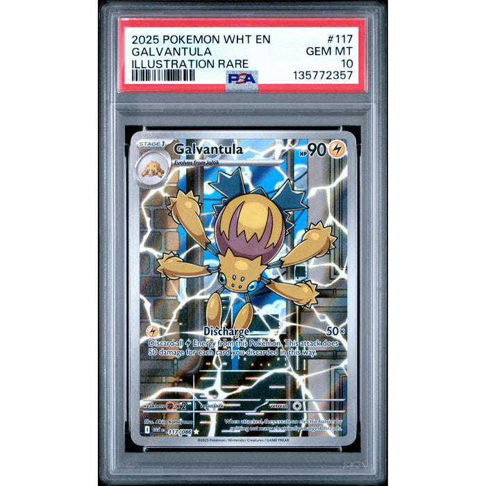 Pokémon TCG: Galvantula #117 PSA 10 - White Flare-135772357