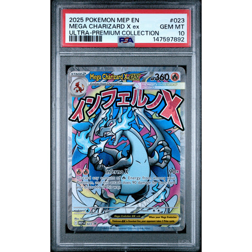 Pokémon TCG: Mega Charizard X Ex #023 PSA 10 - Mega Evolution Promo-147597892
