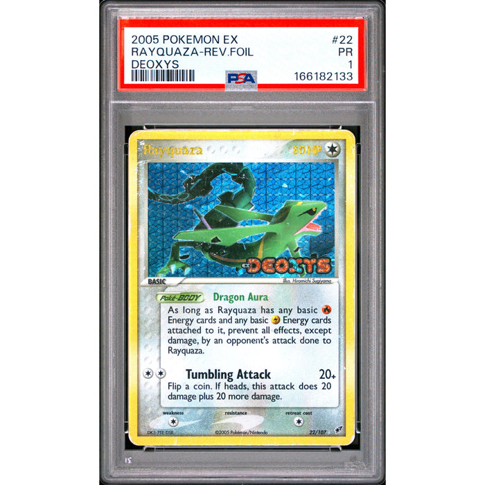 Pokémon TCG: Rayquaza Reverse Holo #22 PSA 1-166182133