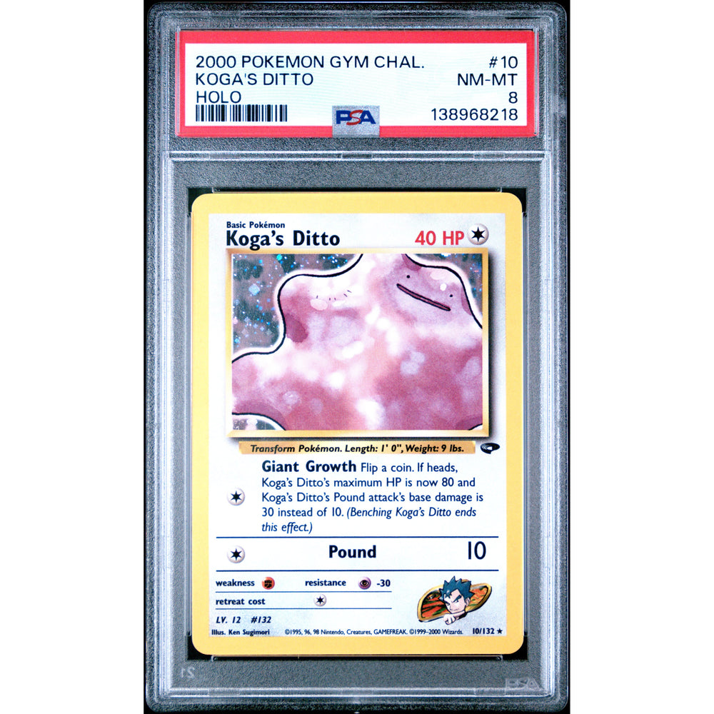 Pokémon TCG: Koga's Ditto #10 PSA 8 - Gym Challenge