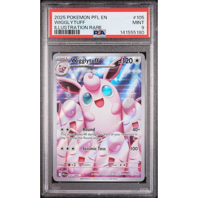 Pokémon TCG: Wigglytuff #105 PSA 9-141555180