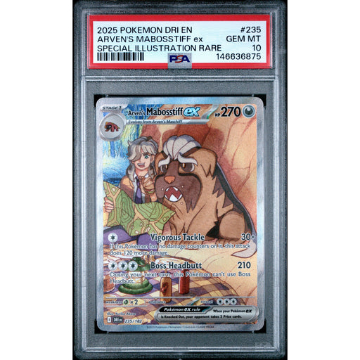 Pokémon TCG: Arven's Mabosstiff Ex #235 PSA 10 - Destined Rivals-146636875