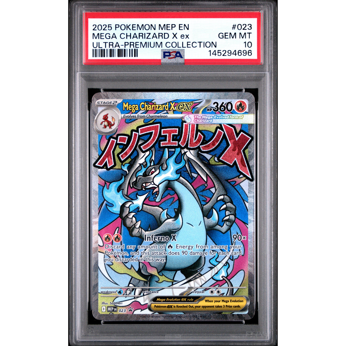 Pokémon TCG: Mega Charizard X Ex #023 PSA 10-145294696