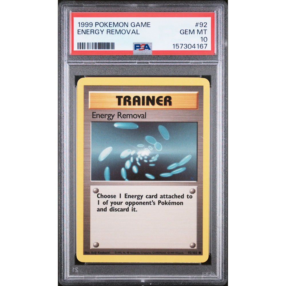 Pokémon TCG: Energy Removal #92 PSA 10 - Base