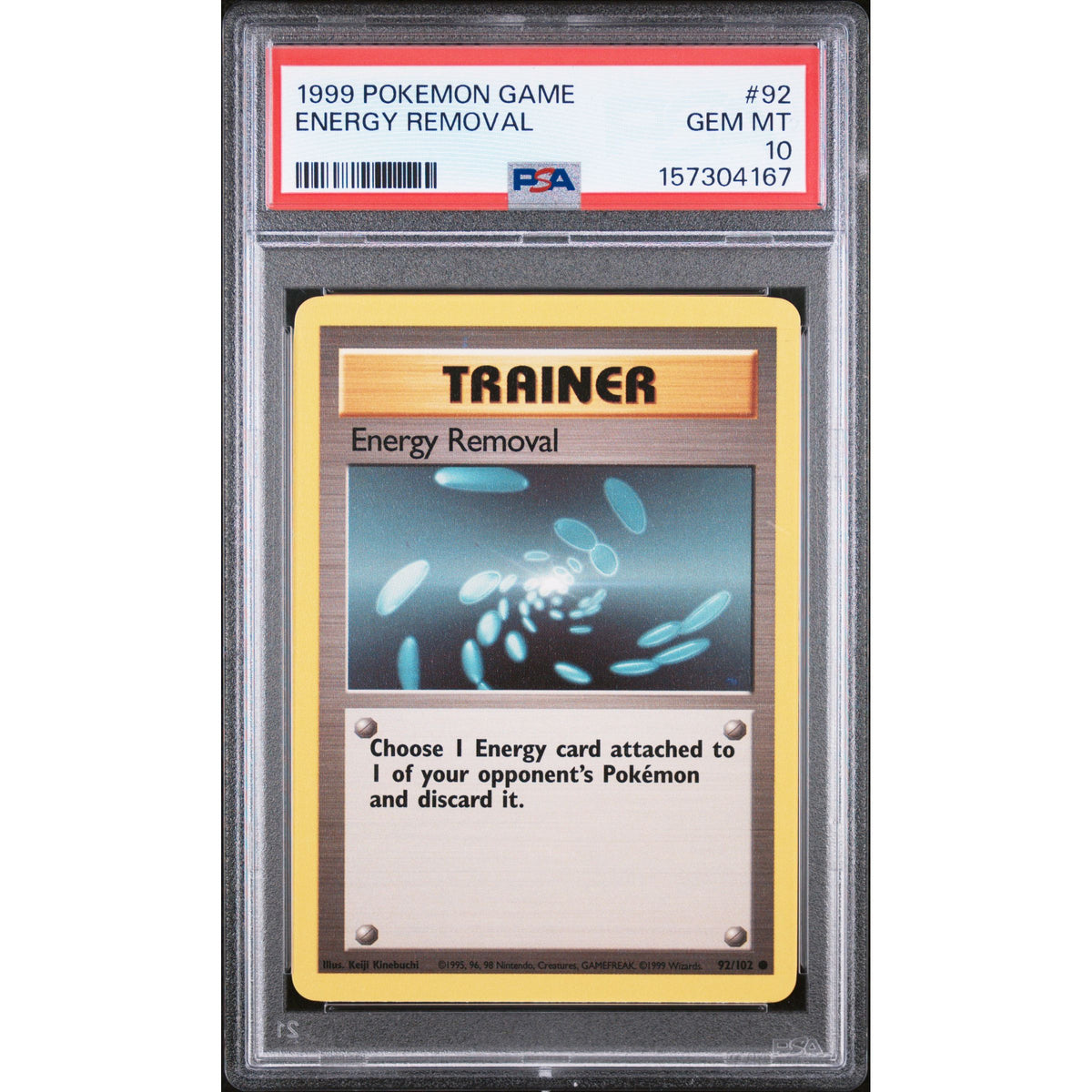 energy removal pokemon card Pokémon TCG #92 PSA 10 Base Set Discard those energy cards. Top 10 Cards that Remove