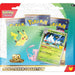 The Pokémon Company’s Pokémon TCG: 30th Celebration Tech Sticker Collection includes three card packs, Pikachu and Mew stickers, an Alolan Exeggutor card, and packaging with a 30th Celebration badge.