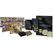 The Pokémon TCG: Sword & Shield Ultra-Premium Collection - Zacian & Zamazenta by The Pokémon Company is displayed, featuring booster packs, card sleeves, deck dividers, metal coins, dice, and a player guide—all adorned with striking gold and black Zacian and Zamazenta artwork.