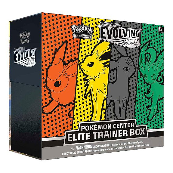 Pokémon TCG: Evolving Skies Pokemon Center Elite Trainer Box (med Flareon, Jolteon, Umbreon, Leafeon)
