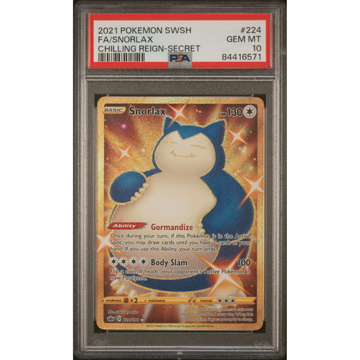 Pokémon TCG: Snorlax #224 PSA 10 - Chilling Reign-84416571
