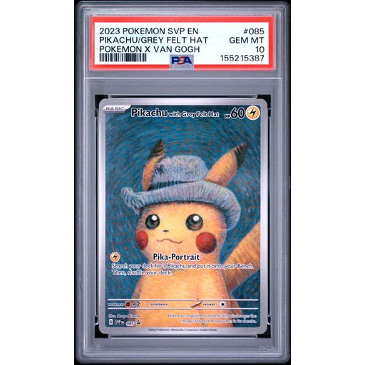 Pokémon TCG: Pikachu/Grey Felt Hat #085 PSA 10-155215387