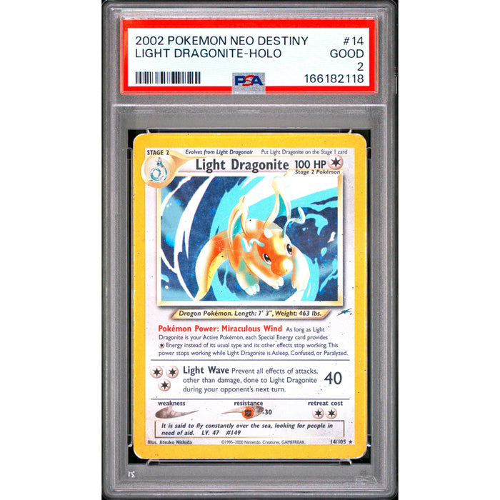 Pokémon TCG: Light Dragonite Holo #14 PSA 2-166182118