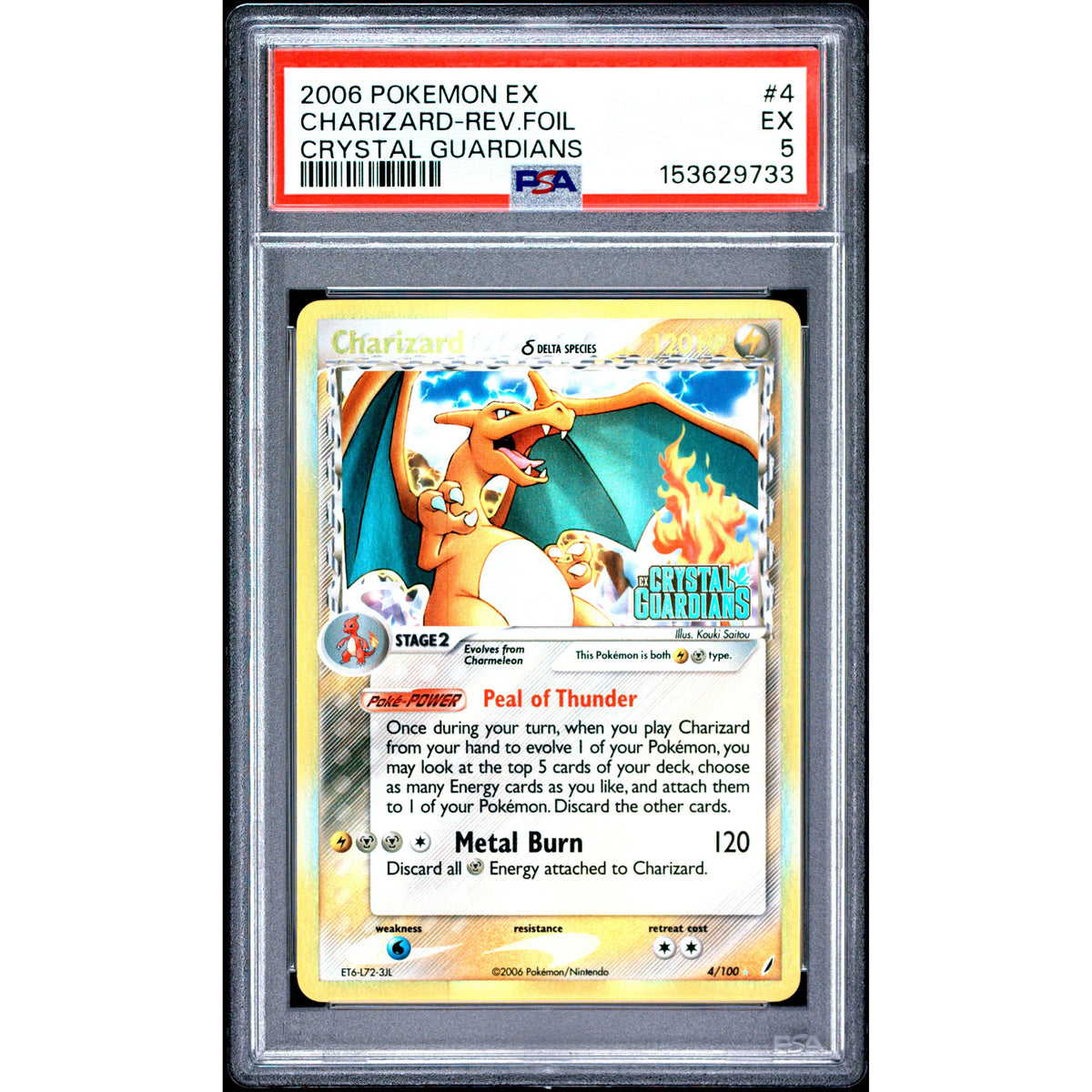 Pokémon TCG: Charizard Reverse Holo #4 PSA 5-153629733