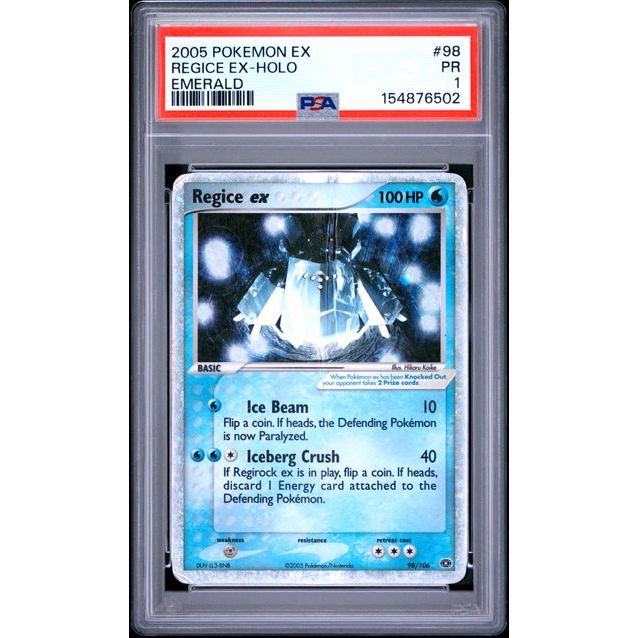 Pokémon TCG: Regice Ex Holo #98 PSA 1-154876502
