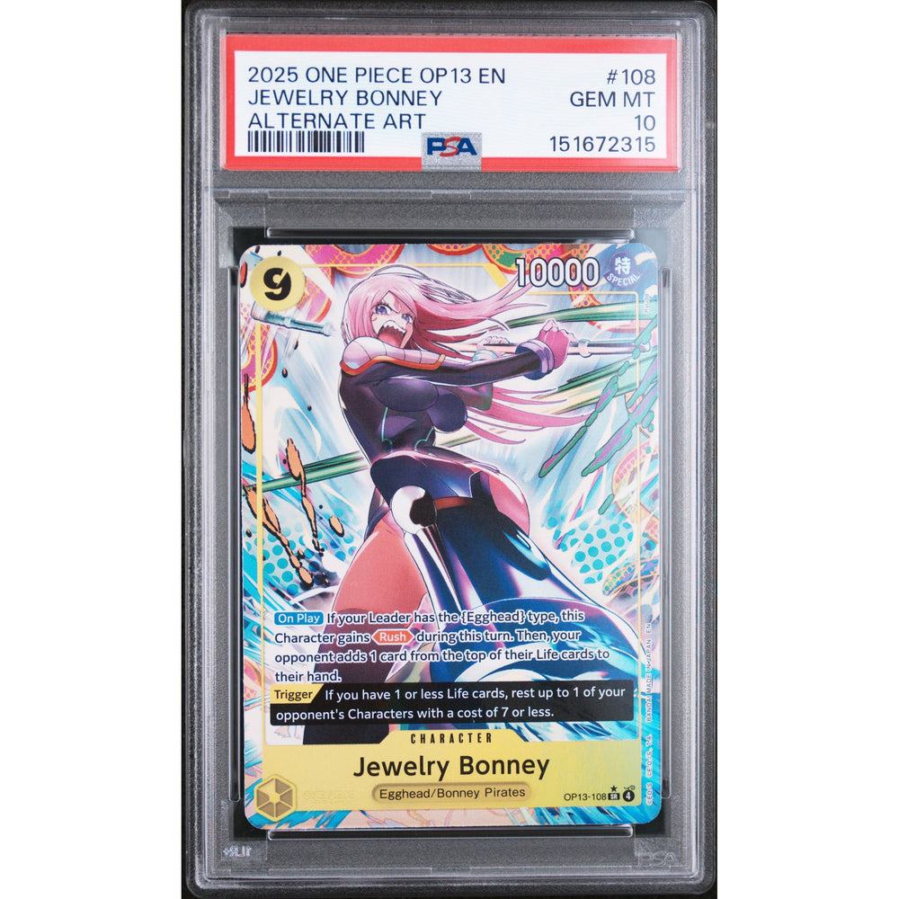 One Piece TCG: Jewelry Bonney #108 PSA 10