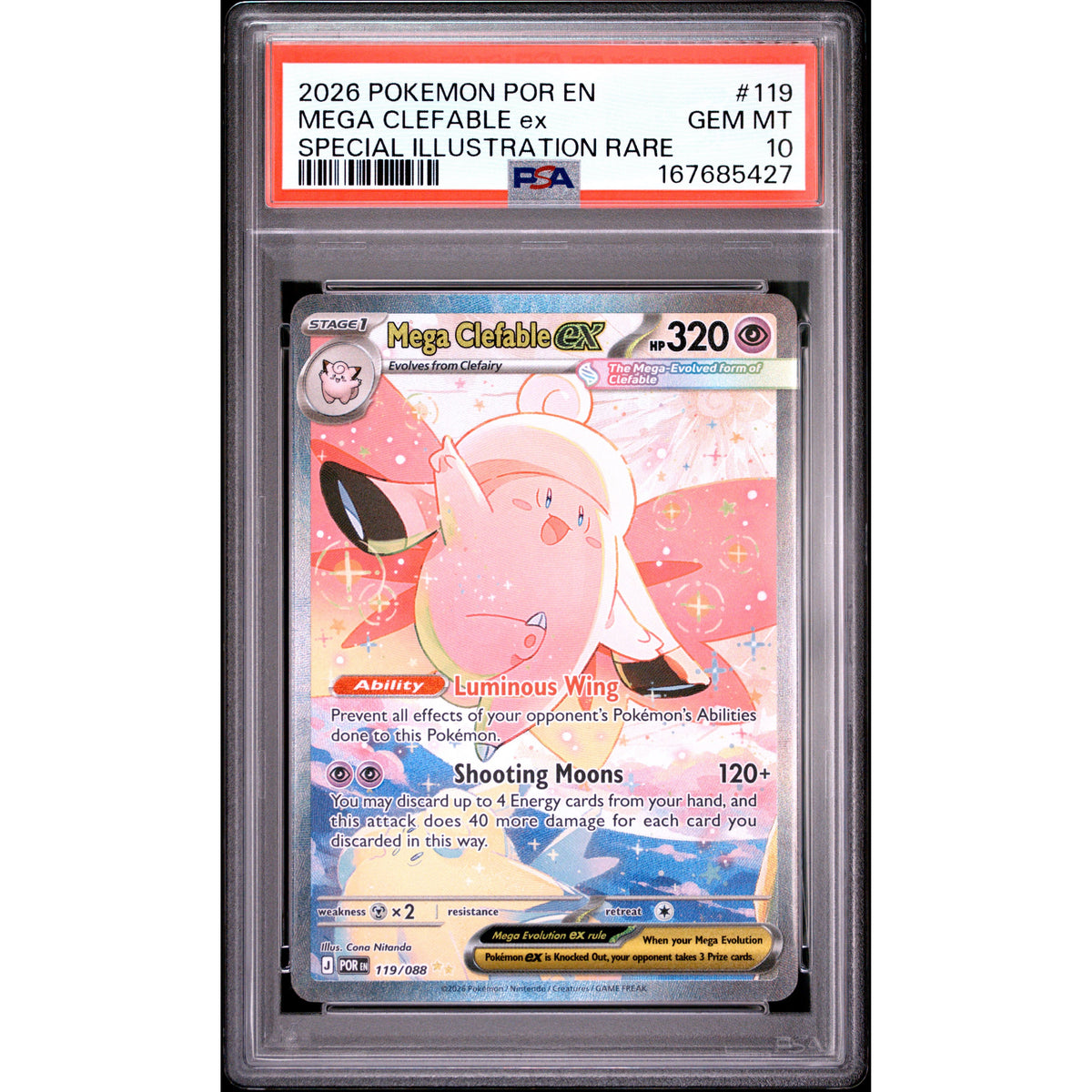 Pokémon TCG: Mega Clefable Ex #119 PSA 10-167685427