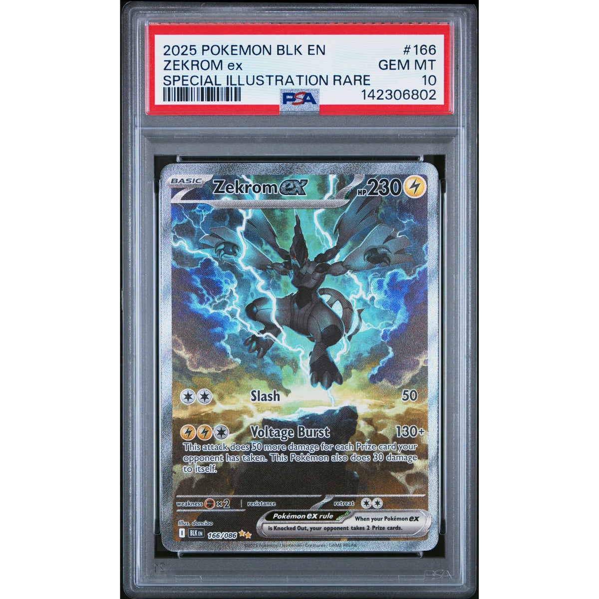 Pokémon TCG: Zekrom Ex #166 PSA 10-142306802