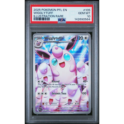 Pokémon TCG: Wigglytuff #105 PSA 10 - Phantasmal Flames-142690564