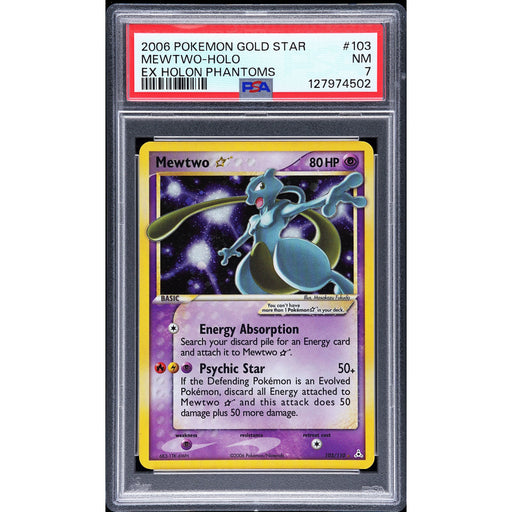 Pokémon TCG: Mewtwo Gold Star #103 PSA 7-127974502