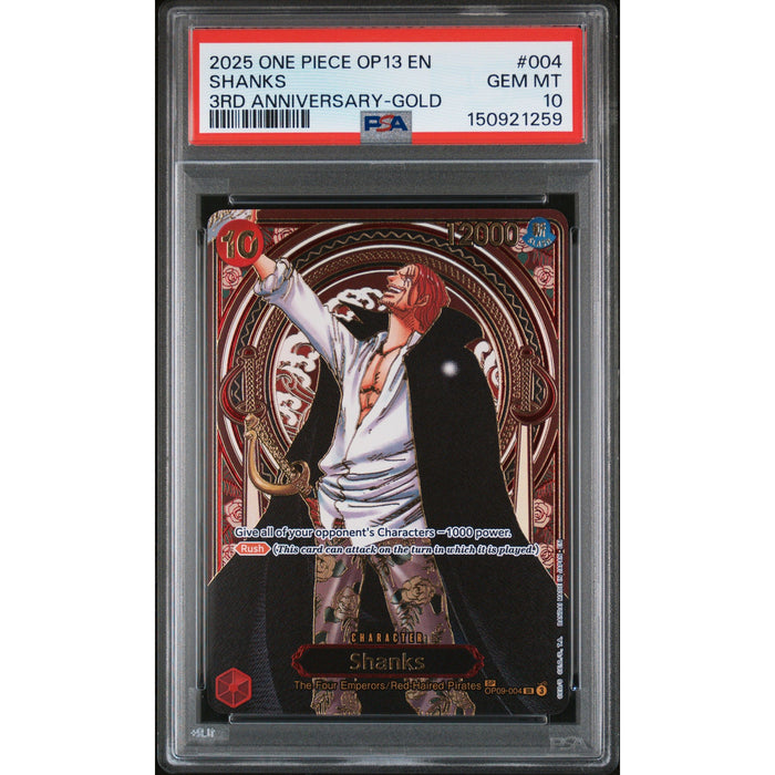 One Piece TCG: Shanks #004 PSA 10-150921259