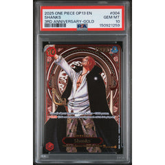 One Piece TCG: Shanks #004 PSA 10