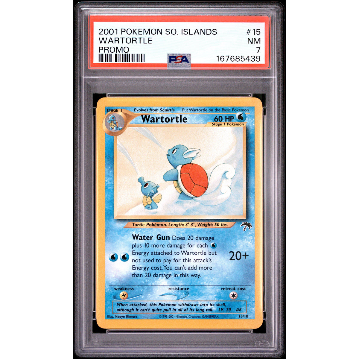 Pokémon TCG: Wartortle #15 PSA 7-167685439