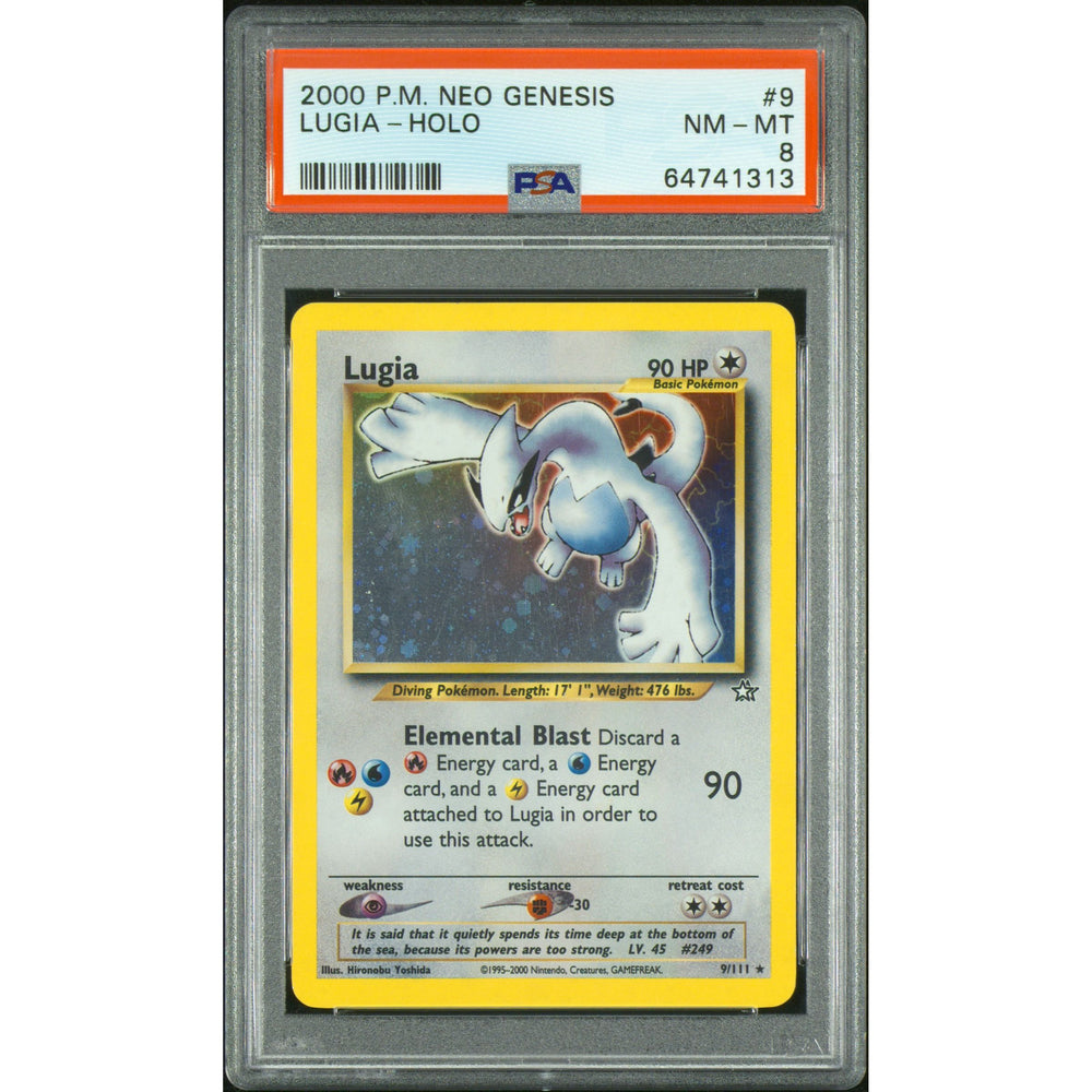Pokémon TCG: Lugia Holo #9 PSA 8 - Neo Genesis