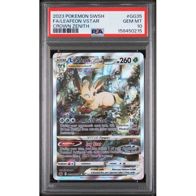 Pokémon TCG: Leafeon Vstar #GG35 PSA 10-158450215