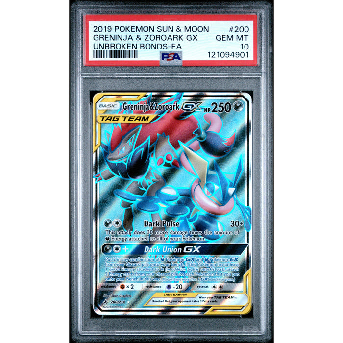Pokémon TCG: Greninja & Zoroark Gx #200 PSA 10-121094901
