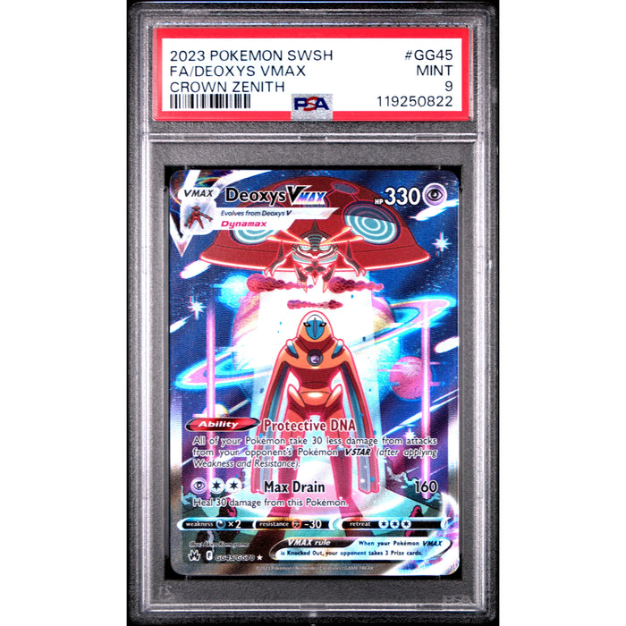 Pokémon TCG: Deoxys Vmax GG45 PSA 9 - Crown Zenith