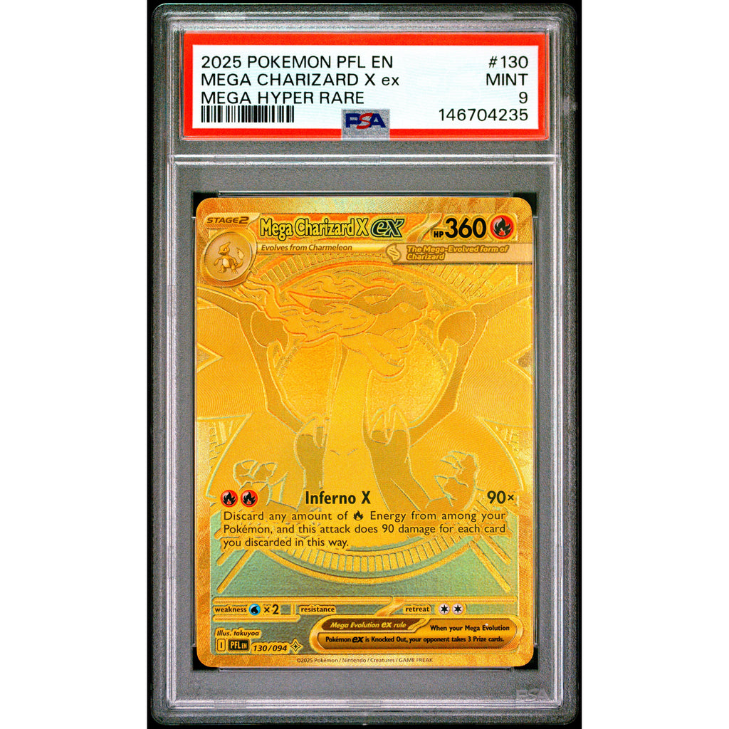 Pokémon TCG: Mega Charizard X Ex #130 PSA 9 - Phantasmal Flames