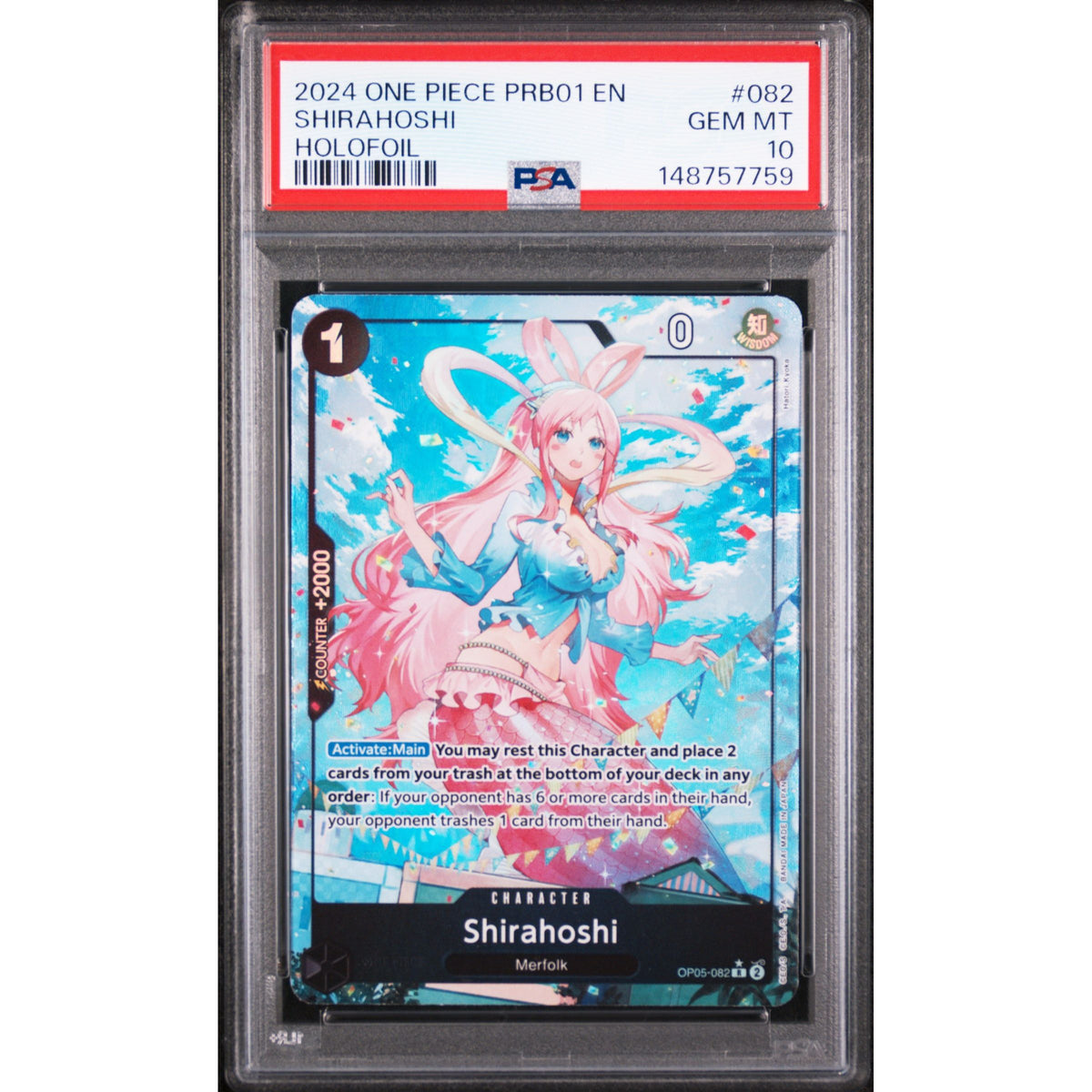 One Piece TCG: Shirahoshi #082 PSA 10-148757759
