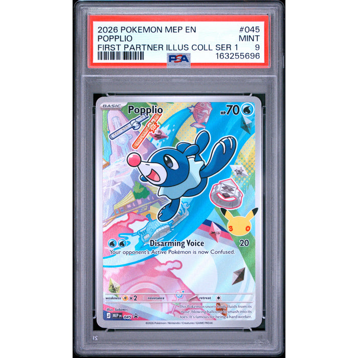 Pokémon TCG: Popplio #045 PSA 9-163255696