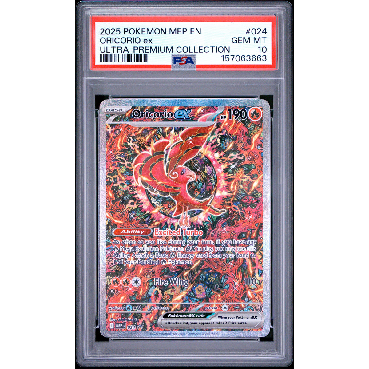 Oricorio ex 024 PSA 10 Mega Evolution Promo | Rogerz.dk