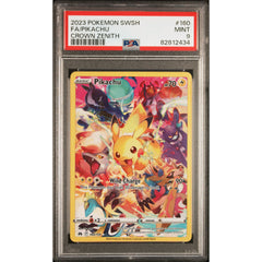 Pokémon TCG: Pikachu #160 PSA 9 - Crown Zenith
