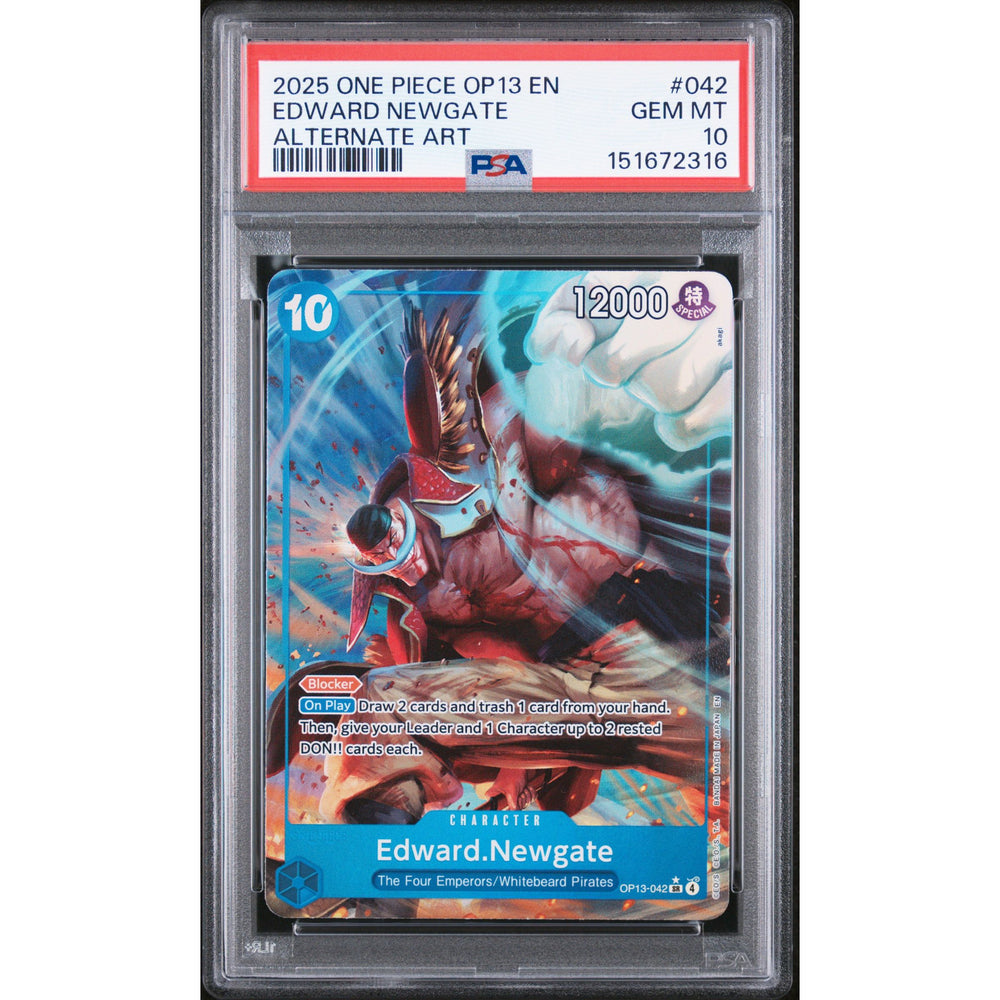 One Piece TCG: Edward Newgate #042 PSA 10